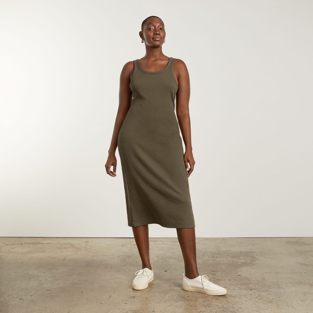 Everlane Ribbed Tank Dress, Size M